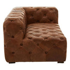 Brown Leather Right Arm Modern Chesterfield Modular Sofas | Hoxton
