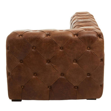 Brown Leather Right Arm Modern Chesterfield Modular Sofas | Hoxton