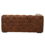 Brown Leather Left Arm Modern Chesterfield Sofa | Hoxton