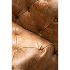 Brown Leather Modern Chesterfield Modular Sofas Chair | Hoxton