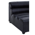 Right Arm Antique Black Leather Modular Sofas | King