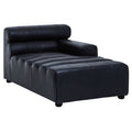 Antique Black Right Arm Leather Modular Chaise Sofa | King