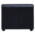 Antique Black Right Arm Leather Modular Chaise Sofa | King
