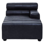 Antique Black Right Arm Leather Modular Chaise Sofa | King