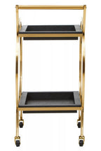 Two Tier Black Shagreen Effect Serving Trolley | Cardoba