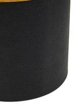 Black Round Shagreen Effect Side Table and Stool with Metallic Gold Top | Cardoba