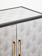 Grey Shagreen Effect 4 Door Sideboard | Cadiz