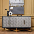 Grey Shagreen Effect 4 Door Sideboard | Cadiz