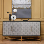 Grey Shagreen Effect 4 Door Sideboard | Cadiz