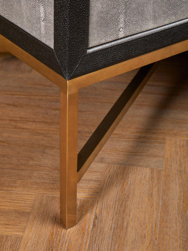 Grey Shagreen Effect 4 Door Sideboard | Cadiz