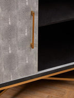 Grey Shagreen Effect 4 Door Sideboard | Cadiz