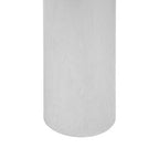 Clear Round Glass Top Side Table with Silver Metal Pedestal Base | Oria