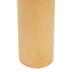 Clear Round Glass Side Table with Tall Rose Gold Standing Base | Oria
