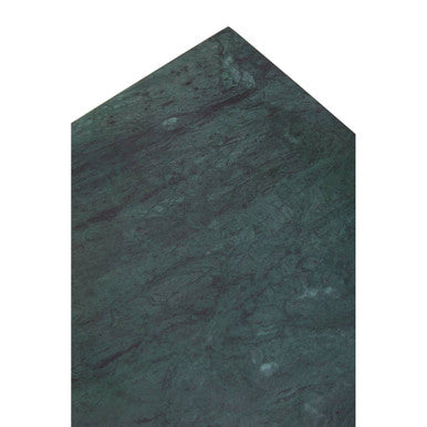 Nest of Two Green Marble Top Nesting Side Tables with Gold Finish Metal Frame | Varana