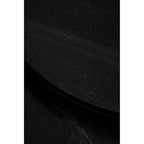 Nest of 2 Black Round Marble Top Tables with Gold Finish Metal Frames | Varana