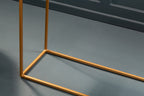 Black Marble Top Console Table with Matte Gold Metal Frame | Varana