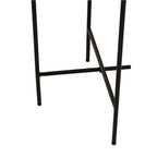 White Marble Square Top Side Table with Sleek Black Iron Base | Mandoli