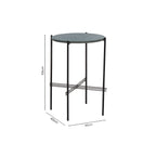 Green Marble Top Round Side Table | Mandoli