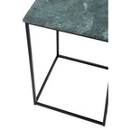 Marble Top Nest of 3 Tables with Black Metal Bases in Assorted Tones and Shapes | Mandoli