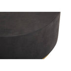 Black Concrete Effect Wood Coffee Table with Luxe Gold Metal Frame | Naro