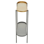 Two Tier Gold Geometric Console Table with Two-Tonal Contrast, Kobra