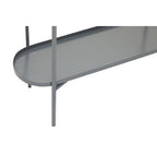 Two Tier Gold Geometric Console Table with Two-Tonal Contrast, Kobra
