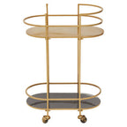 Gold and Grey Two Tier Drinks Trolley, Kobra