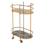 Gold and Grey Two Tier Drinks Trolley, Kobra