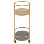 Gold and Grey Two Tier Drinks Trolley, Kobra