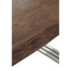 Natural Wood Top Dining Table with Stainless Steel Looped Base | Hampstead