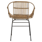 Natural Rattan with Black Metal Armchair | Java