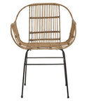 Natural Rattan with Black Metal Armchair | Java