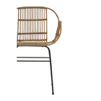 Natural Rattan with Black Metal Armchair | Java