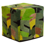 Botanical Leather Pouffe | Safira