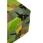 Botanical Leather Pouffe | Safira
