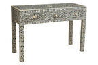 Bone Inlay Desk with 3 Drawers | Fusion