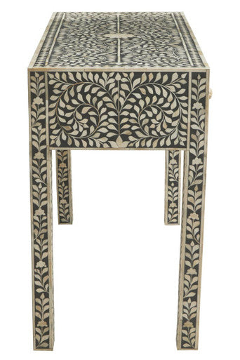 Bone Inlay Desk with 3 Drawers | Fusion