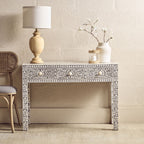 Bone Inlay Desk with 3 Drawers | Fusion