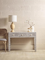 Bone Inlay Desk with 3 Drawers | Fusion