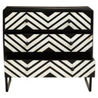 Three Drawer Chest with Bone Inlay | Fusion