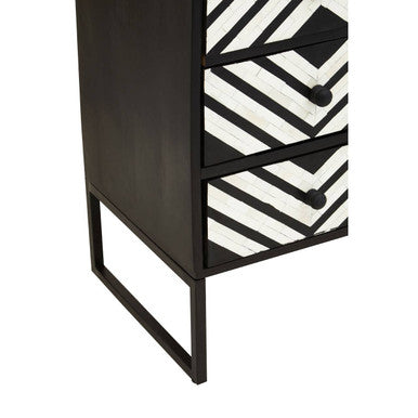Three Drawer Chest with Bone Inlay | Fusion