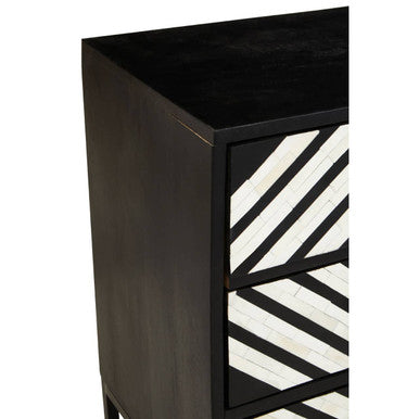 Three Drawer Chest with Bone Inlay | Fusion