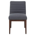 Charcoal Grey Dining Chair with Oak Legs | Brando