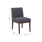 Charcoal Grey Dining Chair with Oak Legs | Brando