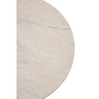 White Carrara Marble Top Side Table with Gold Iron Base | Amira