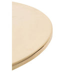 Gold Round Side Table with Geometric Base | Amira
