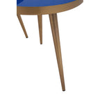 Blue Enamel Nest of Two Side Tables with Gold Finish Metal Frame | Amira