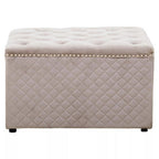 Zamora Square Mink Velvet Ottoman