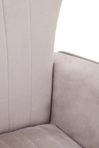 Mink Velvet Accent Chair With Gold Finish Legs | Zamora