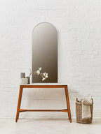 White Marble Top Console Table with Sustainable Acacia Wood Base | Myan